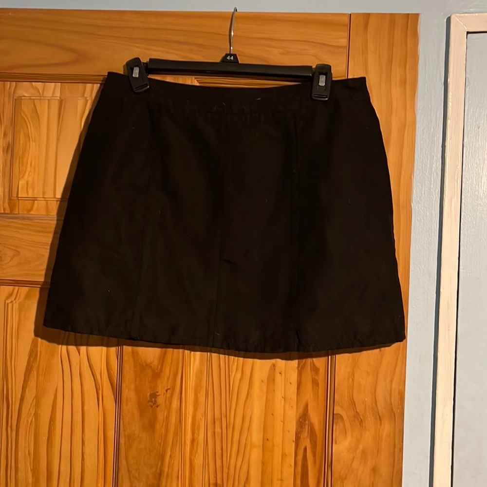 Black suede skirt